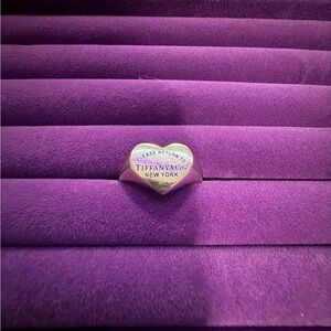 Tiffany & Co. Silver Heart Signet Ring